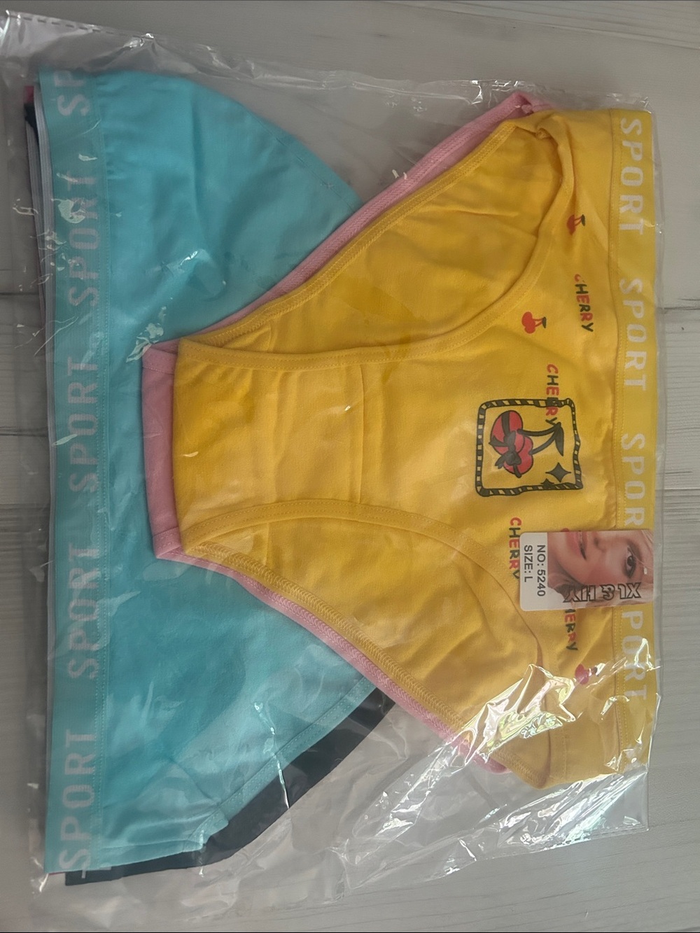 Sporto Yellow Cherry Kids' Athletic Tank with Pink Trim